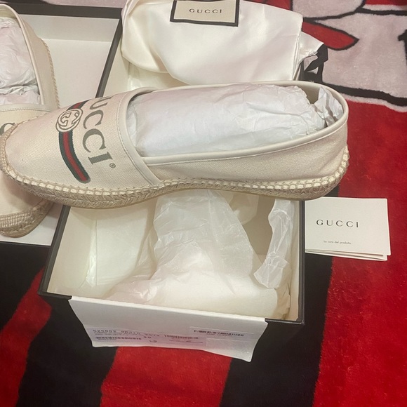 ♥️ GUCCI ESPADRILLES SLIP ON SIZE 40/U.S.10♥️ - Picture 7 of 11